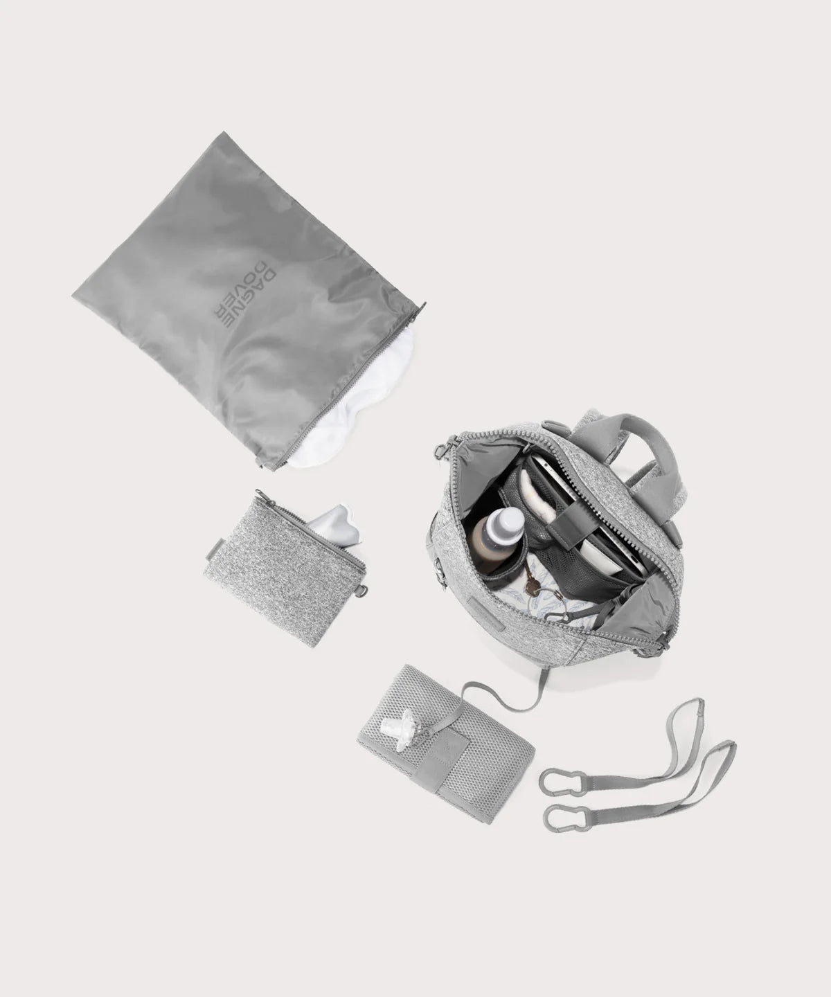 Indi Diaper Backpack in Heather Grey, Small