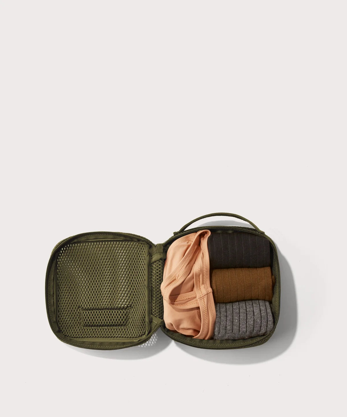 Roma Packing Cube in Dark Moss Air Mesh, Small
