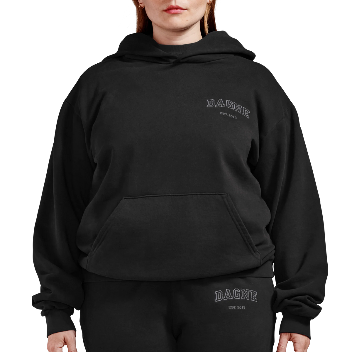 Varsity Logo Hoodie in Onyx, 4X