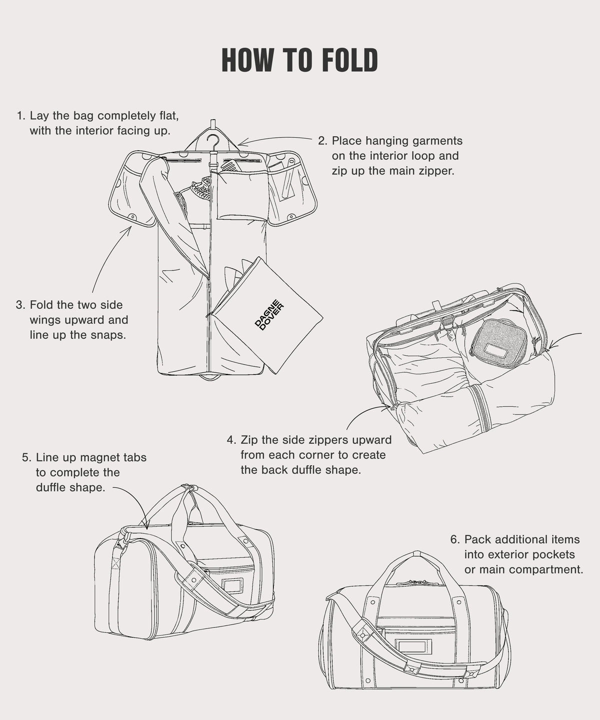 Monaco Garment Duffle in Ash