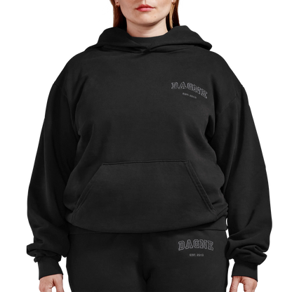 Varsity Logo Hoodie in Onyx, 2X