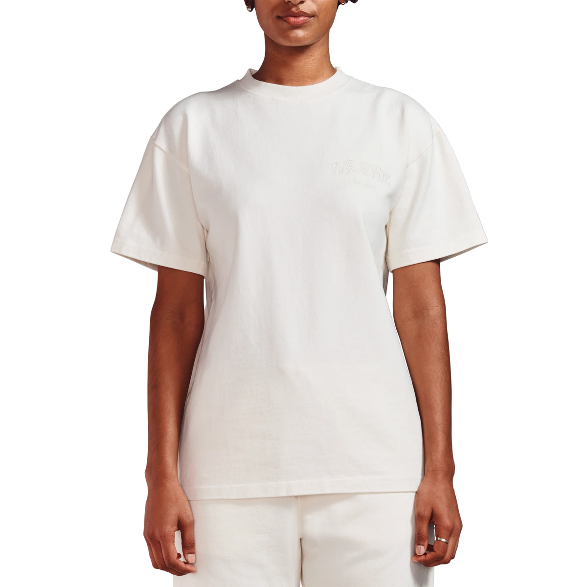 Varsity Logo T-shirt in Moonbeam, 2X