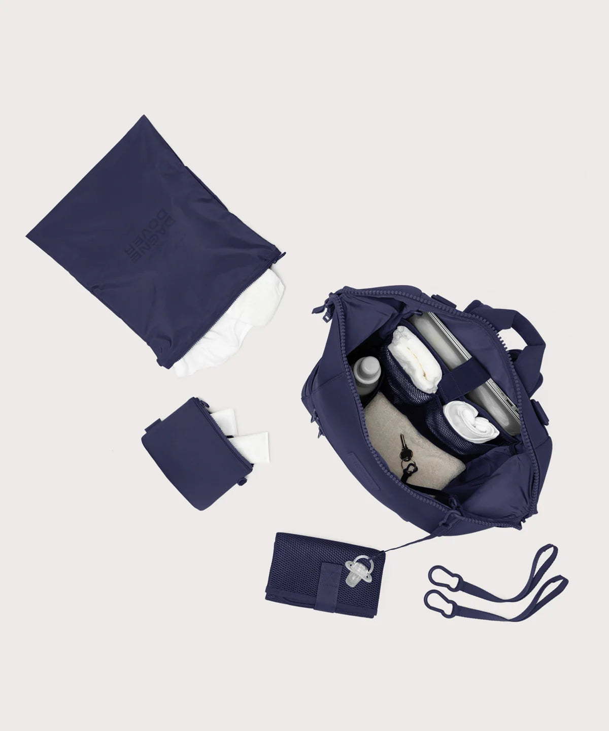 Indi Diaper Backpack in Storm, Large
