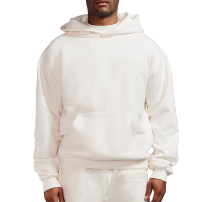 Varsity Logo Hoodie in Moonbeam, XL