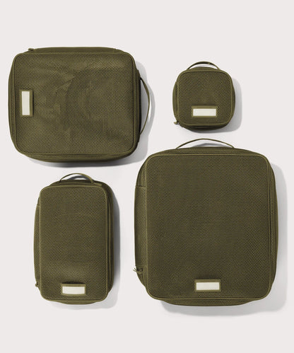 Roma Packing Cube in Dark Moss Air Mesh, Medium