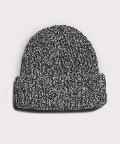 Chunky Knit Beanie in Onyx Marble