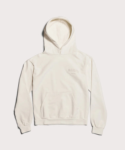 Varsity Logo Hoodie in Moonbeam, XL